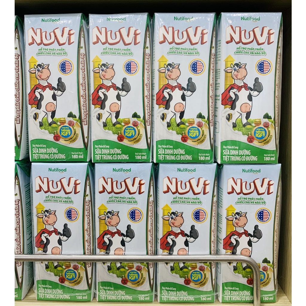 THÙNG 48Hộp Sữa dinh dưỡng tiệt trùng Nutvita Có đường 180ml-110ml