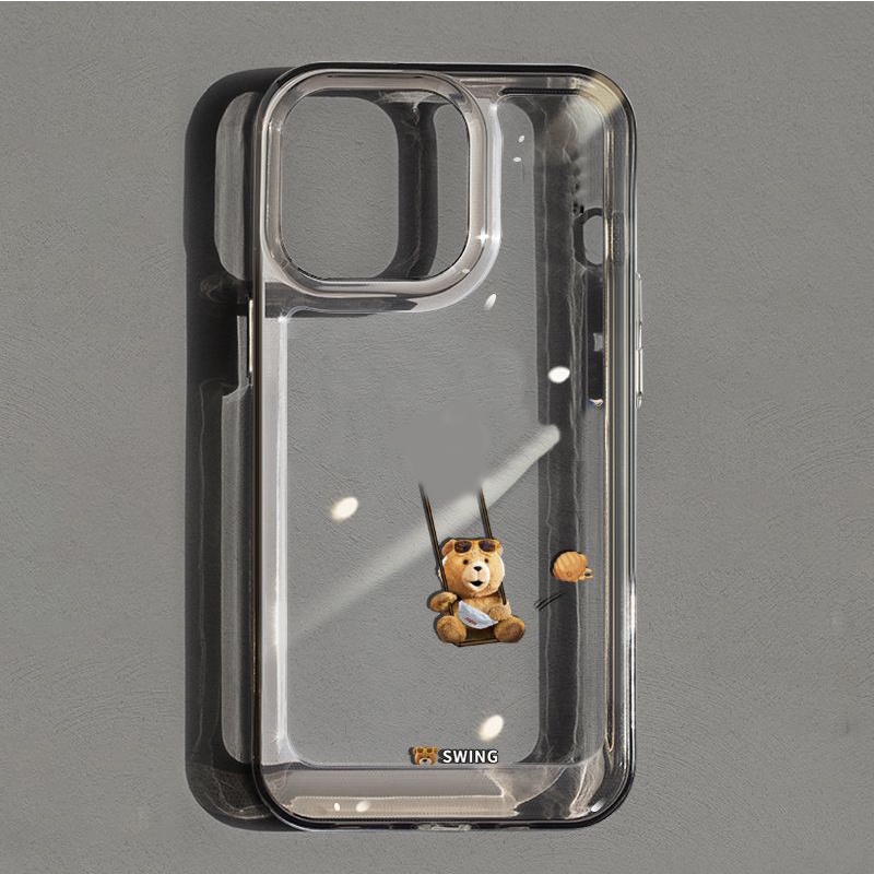 Ốp Điện Thoại Silicon TPU Mềm Trong Suốt Chống Sốc In Hình Gấu Hoạt Hình Cho IPhone 11 14 13 12 Pro XS Max X XR 7 8 6 6S Plus