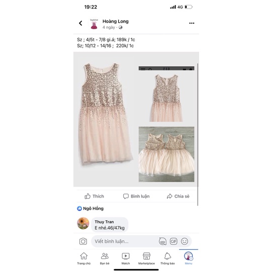 Váy kim sa G A P chuẩn xịn