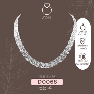 Dây chuyền bính Bạc Ý S925 miễn phí xi kim cao cấp dây bính siêu sáng D0068 | Mi.A Trang sức bạc