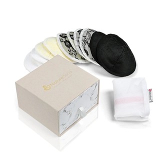 Miếng Lót Thấm Sữa NatureBond organic cotton tre kháng khuẩn viền 3D 10 tấm 5 thiết kế vải ren tinh tế FDA Hoa Kỳ