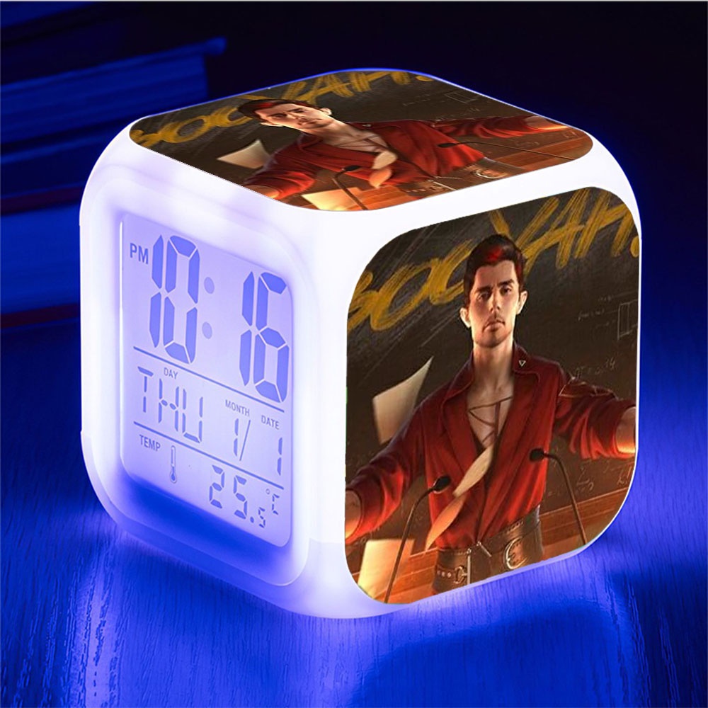 Đồng hồ báo thức để bàn in hình FREE FIRE ver HIỆN ĐẠI game anime chibi LED đổi màu