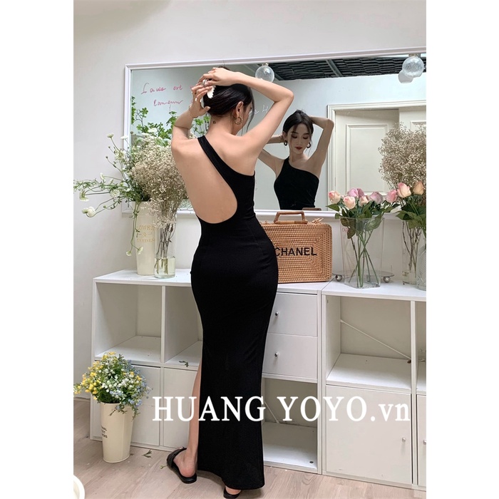 Đầm Hở Lưng Màu Trơn Thời Trang Hàn Quốc 2023 Quyến Rũ Cho Nữ