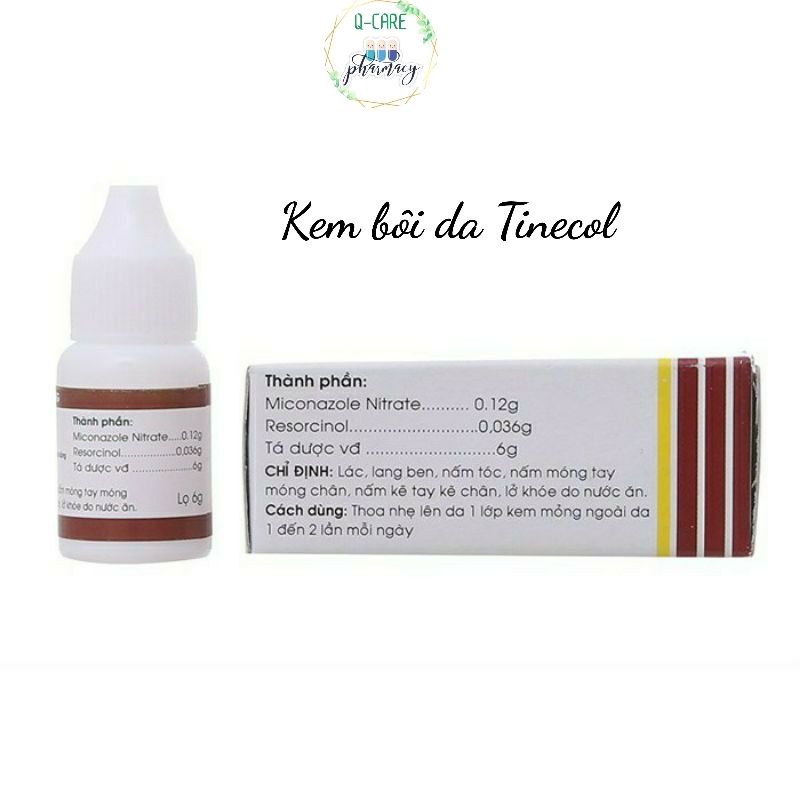 Kem Tinecol giảm nấm ngứa 6g