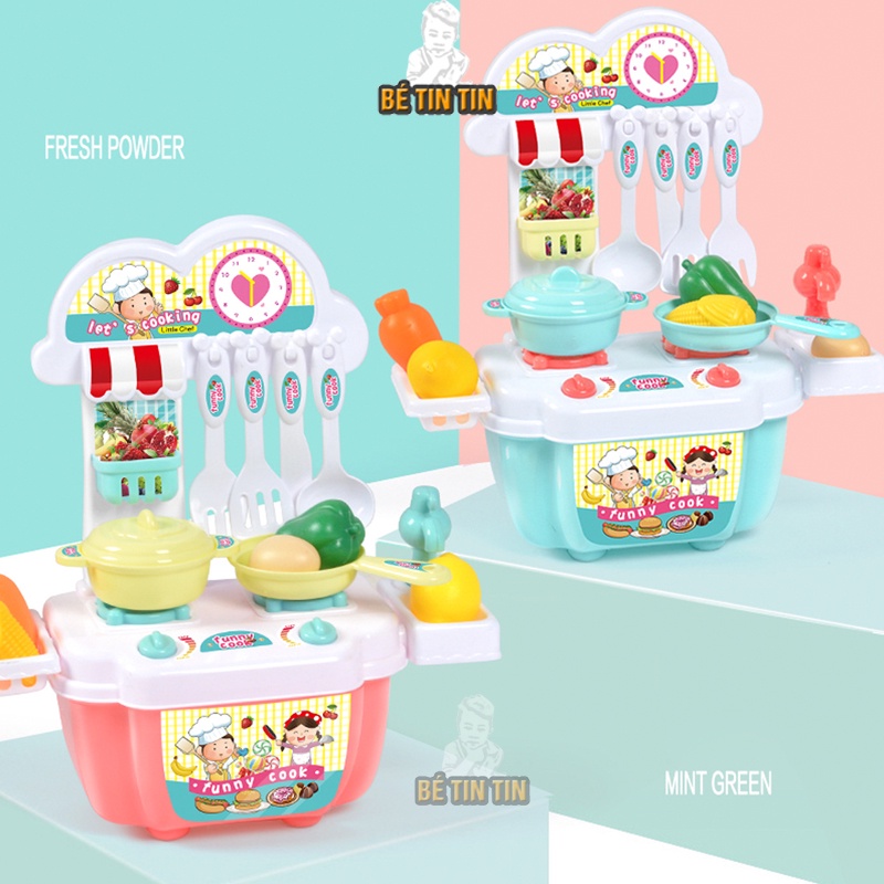 BỘ ĐỒ CHƠI NẤU ĂN, ĐỒ CHƠI NHÀ BẾP CHO BÉ, NHỰA NGUYÊN SINH, AN TOÀN