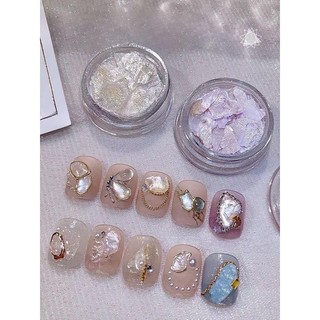 Xà cừ nhũ kim tuyến trang trí móng