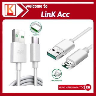 Cáp sạc Vooc Oppo 4A sạc nhanh, dây sạc chính hãng chân USB Micro và Type C