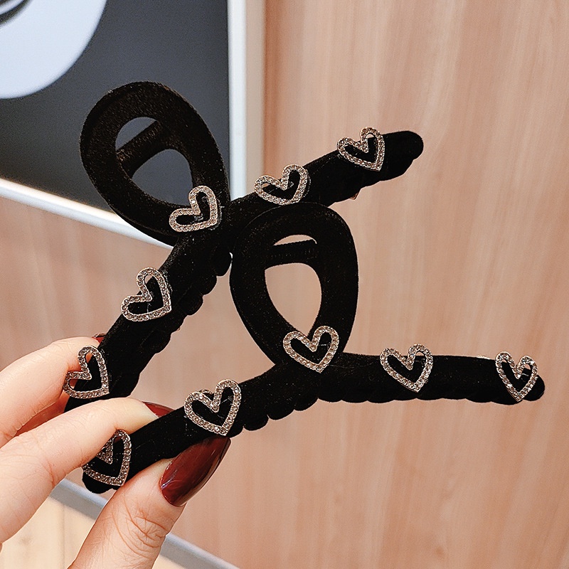Kẹp Tóc Đính Đá Hình Trái Tim Phong Cách Hàn Quốc Cho Nữ