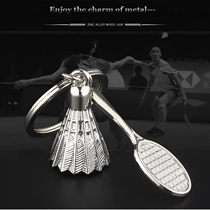 1 Móc Khóa Kim Loại Hình Quả Cầu Lông