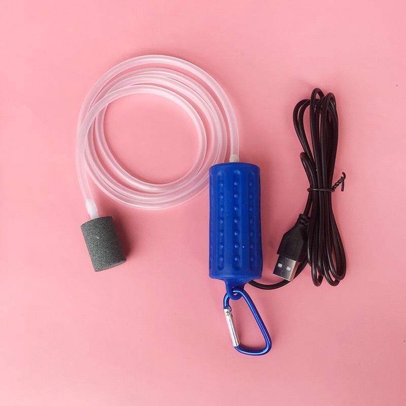 Máy Sủi Oxy USB Mini Siêu Êm Nhiều Màu - Tiện Lợi Đa Chức Năng Cổng Sạc 5v 1 Vòi