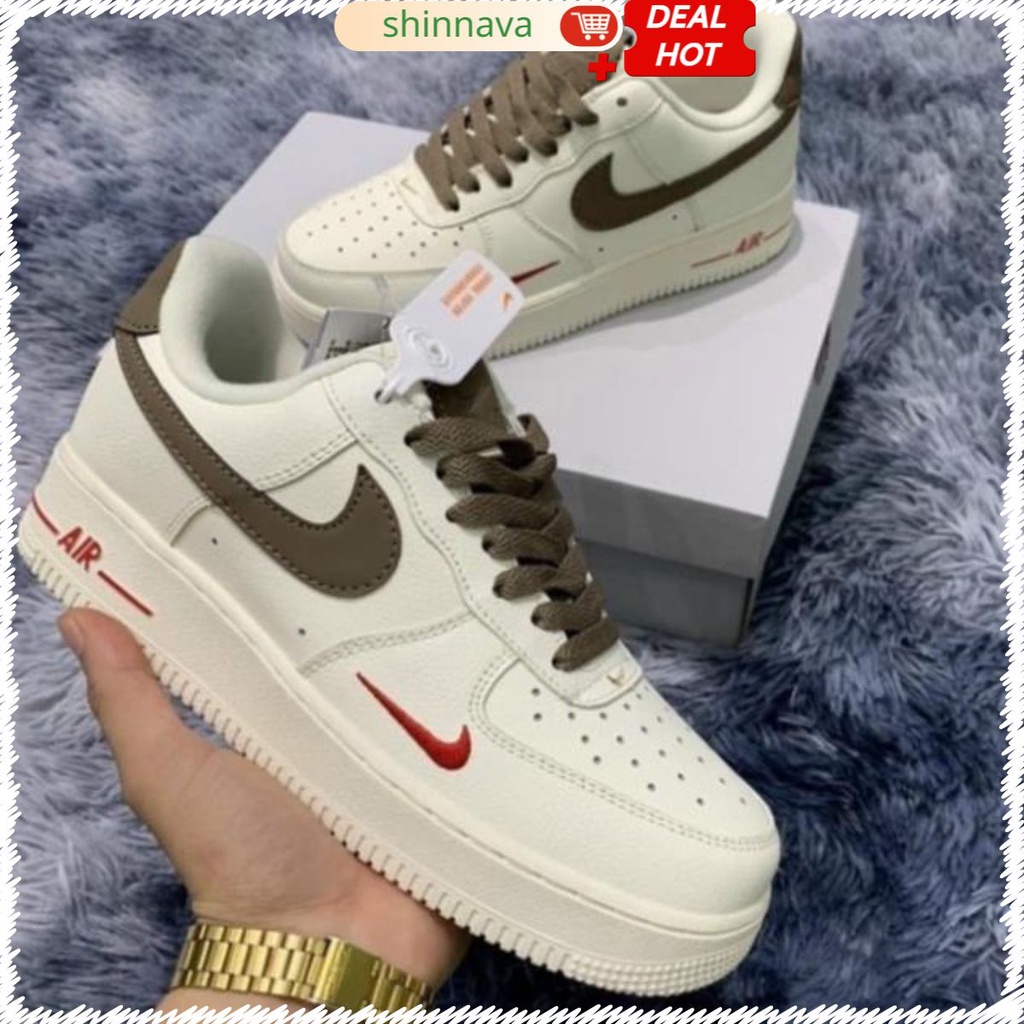 Giày Air Force 1 Vệt Nâu,Giày thể thao AF1 Vệt nâu hàng cực chất Full Box Bill