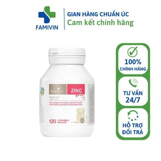 Kẽm Bioisland ZinC, Úc hỗ trợ bổ sung kẽm, tăng cường đề kháng cho bé từ 1 tuổi trở lên
