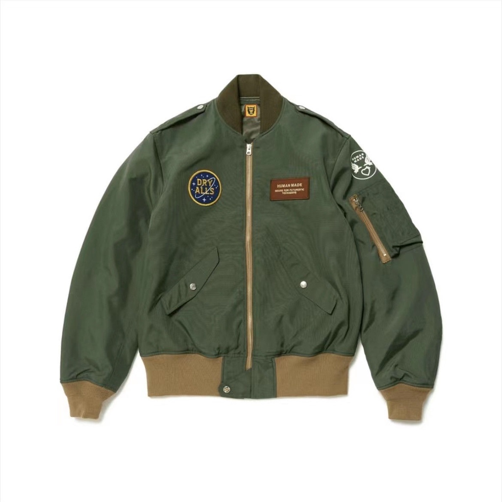 O26R HUMAN MADE BOMBER JACKET 22SS Tiger printed flight JACKET men's and women's autumn and winter JACKET
