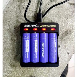 Pin sạc AA 1.5V 2800mWh công nghệ Lithium Beston cao cấp và Bộ sạc pin nhanh, tự ngắt 4 khay (cổng)BST-M7011 Beston 1.5V