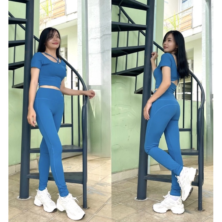 Set đồ tập yoga-gym LQ010  dày dặn, co giãn 4chiều, thấm hút mồ hôi