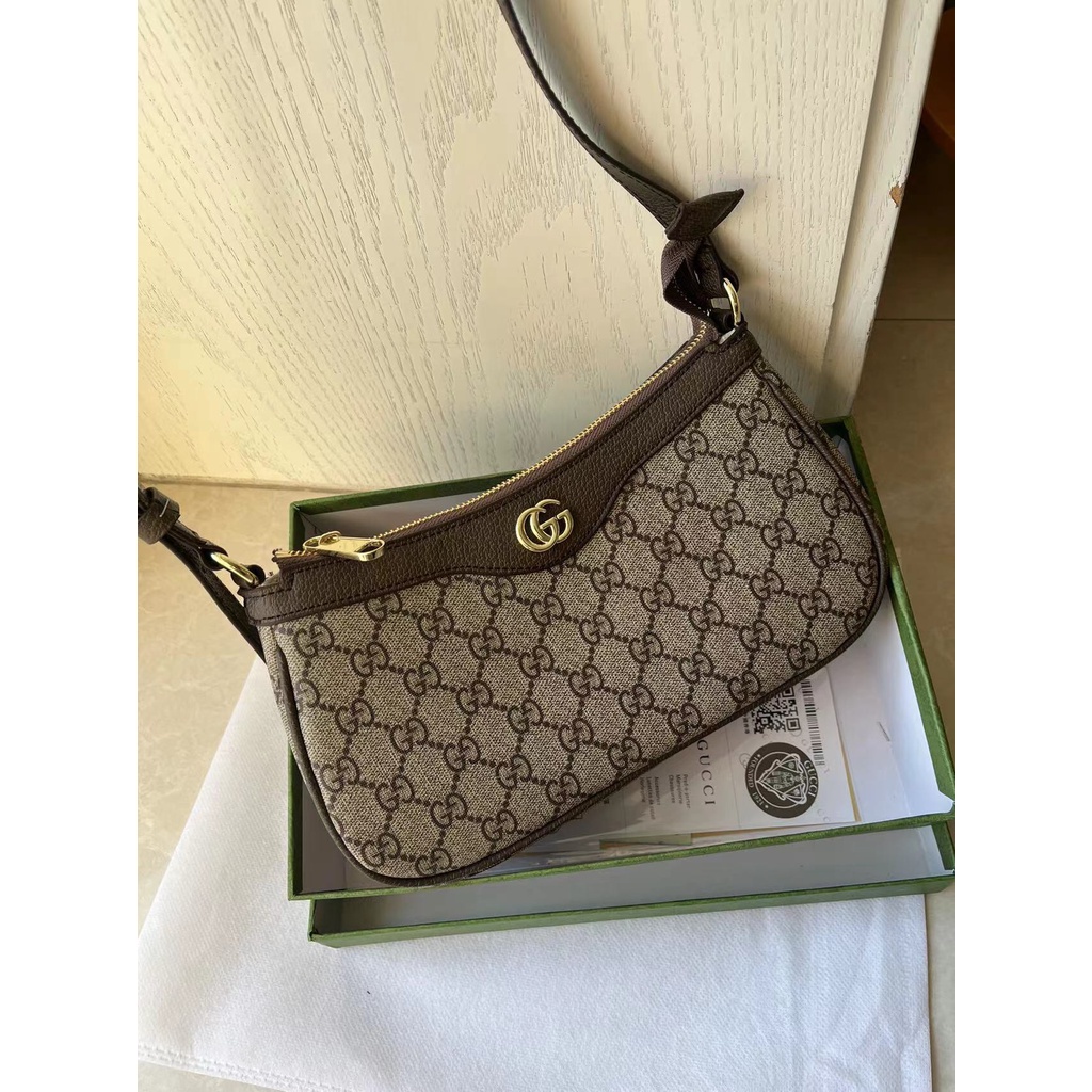 Guc 2023 Túi Xách Đeo Dưới Cánh Tay / Đeo Vai In Họa Tiết Vintage Đa Năng Hợp Thời Trang