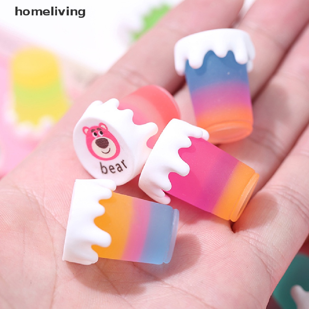 Bộ 4 Hũ Đựng Trà / Mật Ong Mini Dạ Quang Độc Đáo Trang Trí Nhà Búp Bê