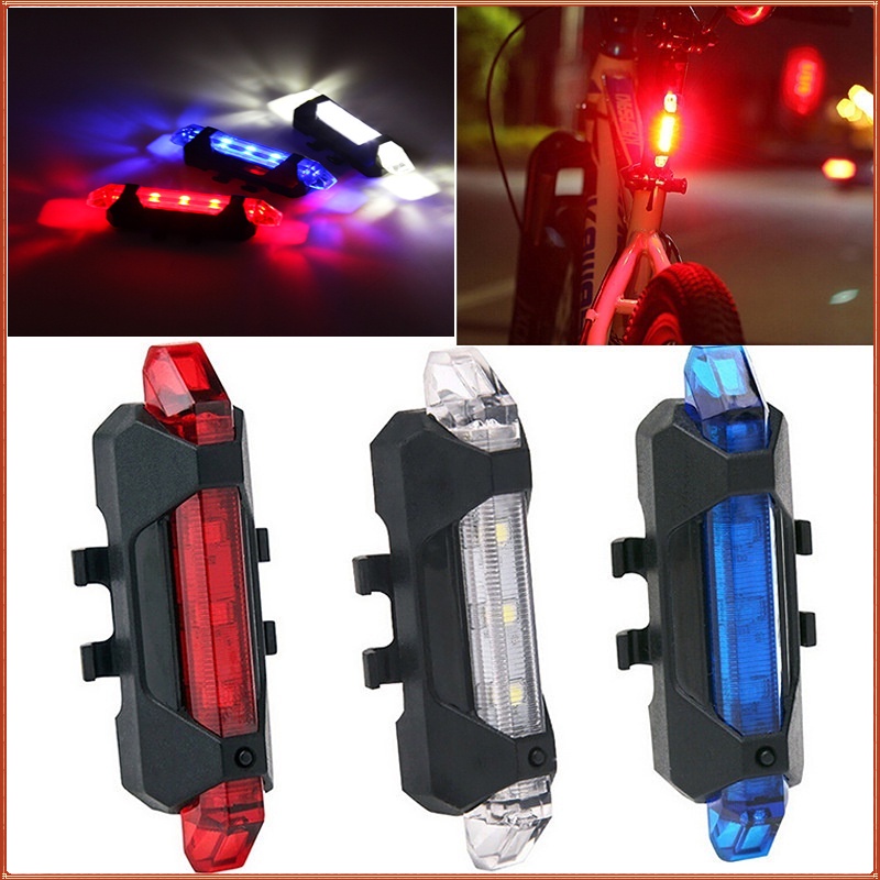 Đèn led gắn phía sau xe đạp có thể sạc lại nhiều màu sắc tùy chọn USB Sạc Mtb Seatpost Đỏ Cảnh Báo Đèn Pin Mũ Bảo Hiểm Đèn LED Nhiều Chế Độ LED Thông Minh Đi Xe Đạp Lưng Phía Sau Đèn