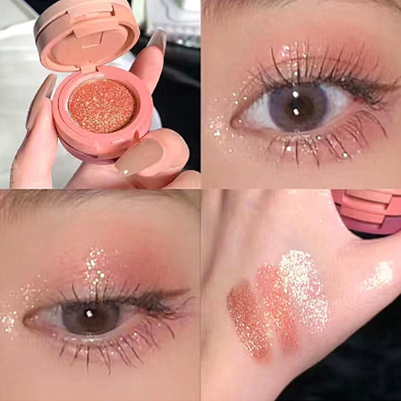 HERORANGE Bảng Phấn Mắt Ánh Ngọc Trai Siêu Sáng Trang Điểm Có Thể Sử Dụng Với Độ Bóng Cao Và Không Trang Điểm