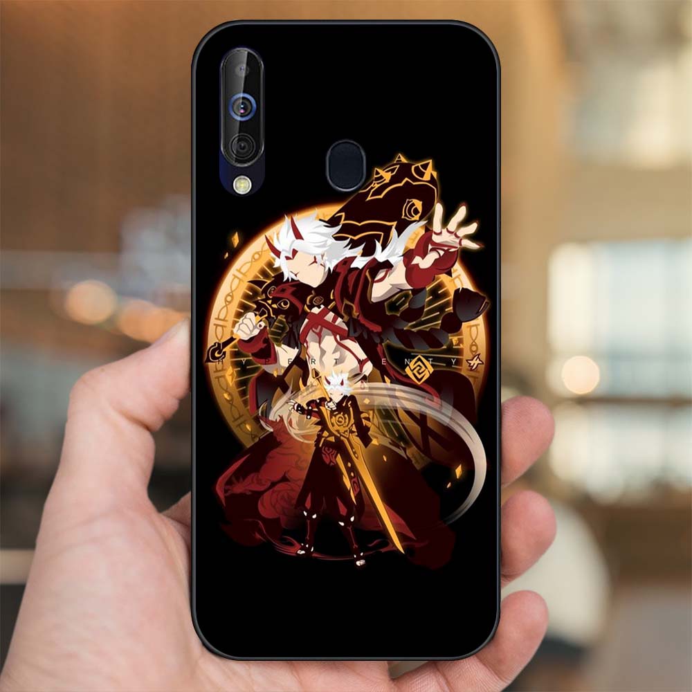 Ốp lưng Samsung A8s, A60, M30 viền đen in hình Arataki Itto Genshin Impact
