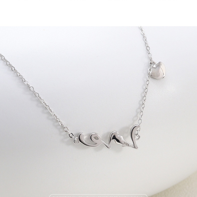 Lắc tay bạc nữ chữ Love cách điệu trẻ trung khảm hạt ngọc trai nuôi thiên nhiên sang trọng L1527 - Bảo Ngọc Jewelry