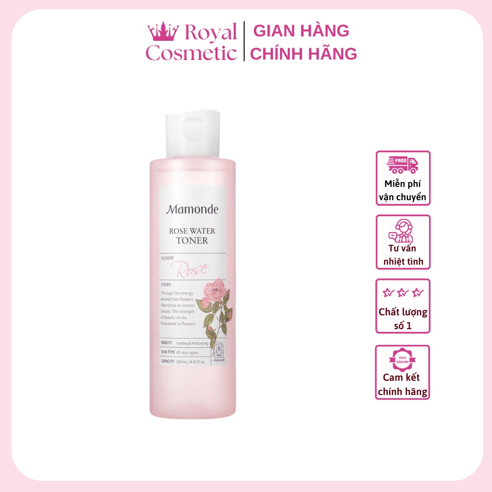 Nước Tẩy Trang - Nước Tẩy Trang Hoa Hồng - Nước Tẩy Trang Mamonde Rose Water toner 250ml