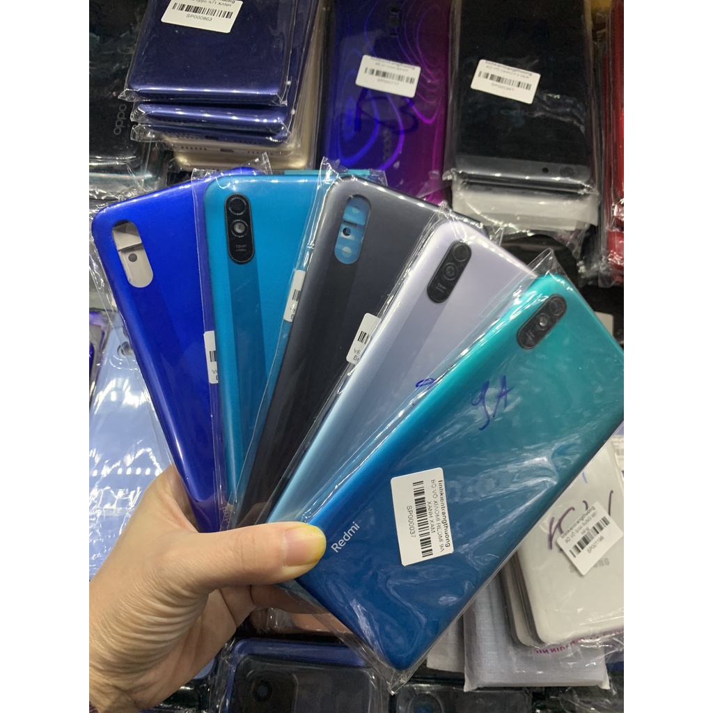 bộ xương vỏ xiaomi Redmi 9A - bộ zin gồm (lưng , sườn , phím) bộ vỏ zin