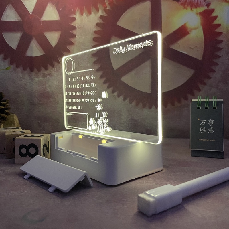 Lịch Để Bàn 2023 Lên Kế Hoạch Năm 2023 Bằng Acrylic Có Đèn Ngủ / Bút Viết Ghi Chú Sáng Tạo Cho Phòng Ngủ Trẻ Em
