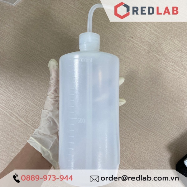 Bình tia nhựa 1000ml ONELAB, miệng hẹp, LDPE có chia vạch | Giá tốt