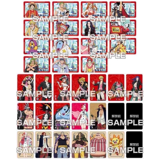 Thẻ dán one piece chính hàng BANDAI