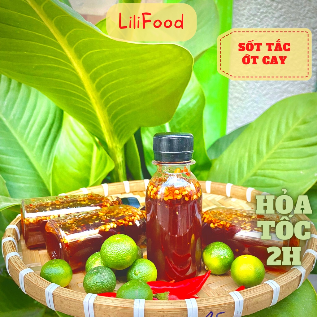 Chai Sốt Tắc Ăn Chua Chua Cay Cay Kèm Bánh Tráng Phơi Sương LiliFood Siêu Ngon