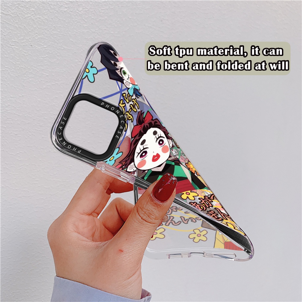 Ốp Điện Thoại Silicon Dày Mềm Hình Demon Slayer Nhiều Màu Cho iPhone 14 Pro Max 13Pro 12 11