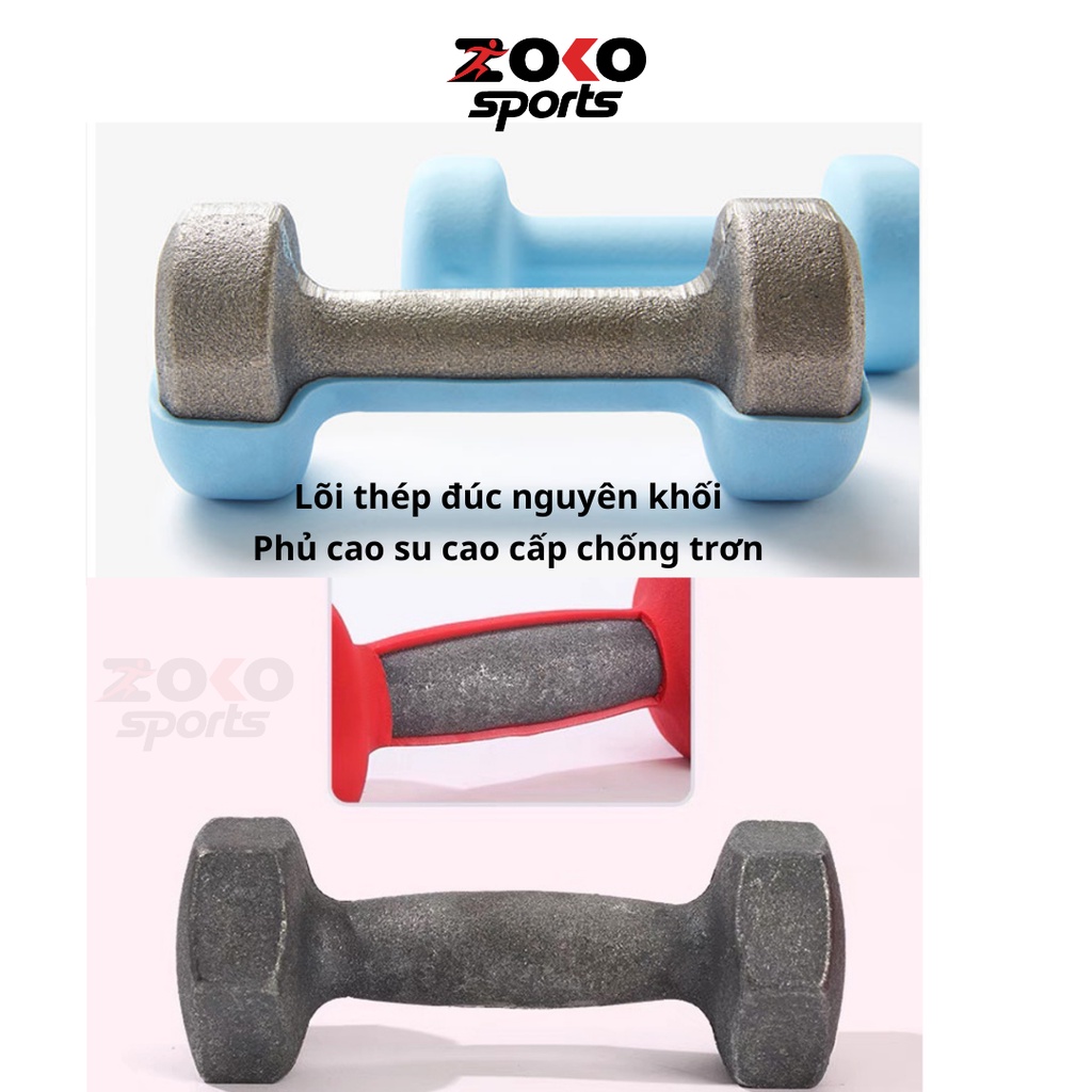 Tạ tay cho bé 1kg cao cấp , tạ tập yoga tại nhà cho nữ , hàng cao cấp nhập khẩu - ZOKO SPORT