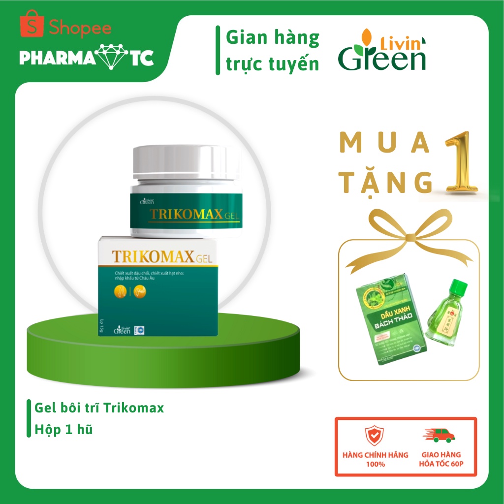 Gel bôi trĩ Trikomax , Hỗ trợ Giảm Triệu Chứng bệnh Trĩ, Xoa dịu búi trĩ, làm teo trĩ