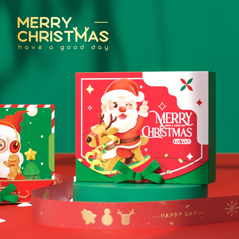 TD46n-Hộp giấy đựng quà, bánh hình NOEL