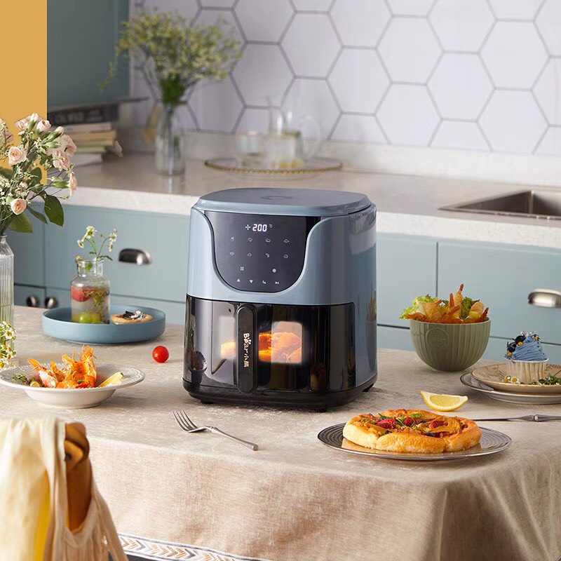 Nồi Chiên Không Dầu Bear 5 Lít cao cấp, màn hình cảm ứng công suất 1550W, có đèn