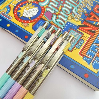 Viết bi bấm kim loại f301 pastel 1.0mm zebra - nhật - mực xanh