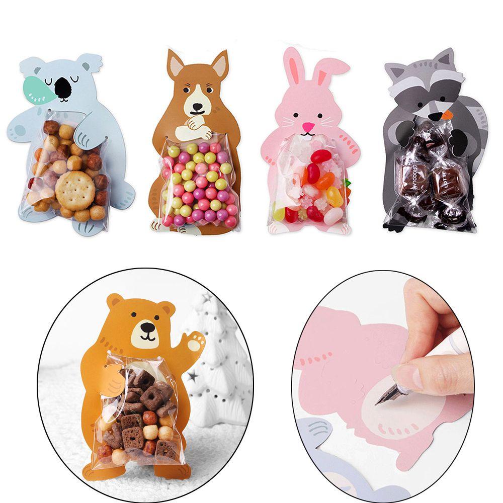 Bộ 10 Túi Đựng Bánh Quy / Kẹo / Món Tráng Miệng Hình Gấu Koala / Thỏ Phục Sinh Dễ Thương