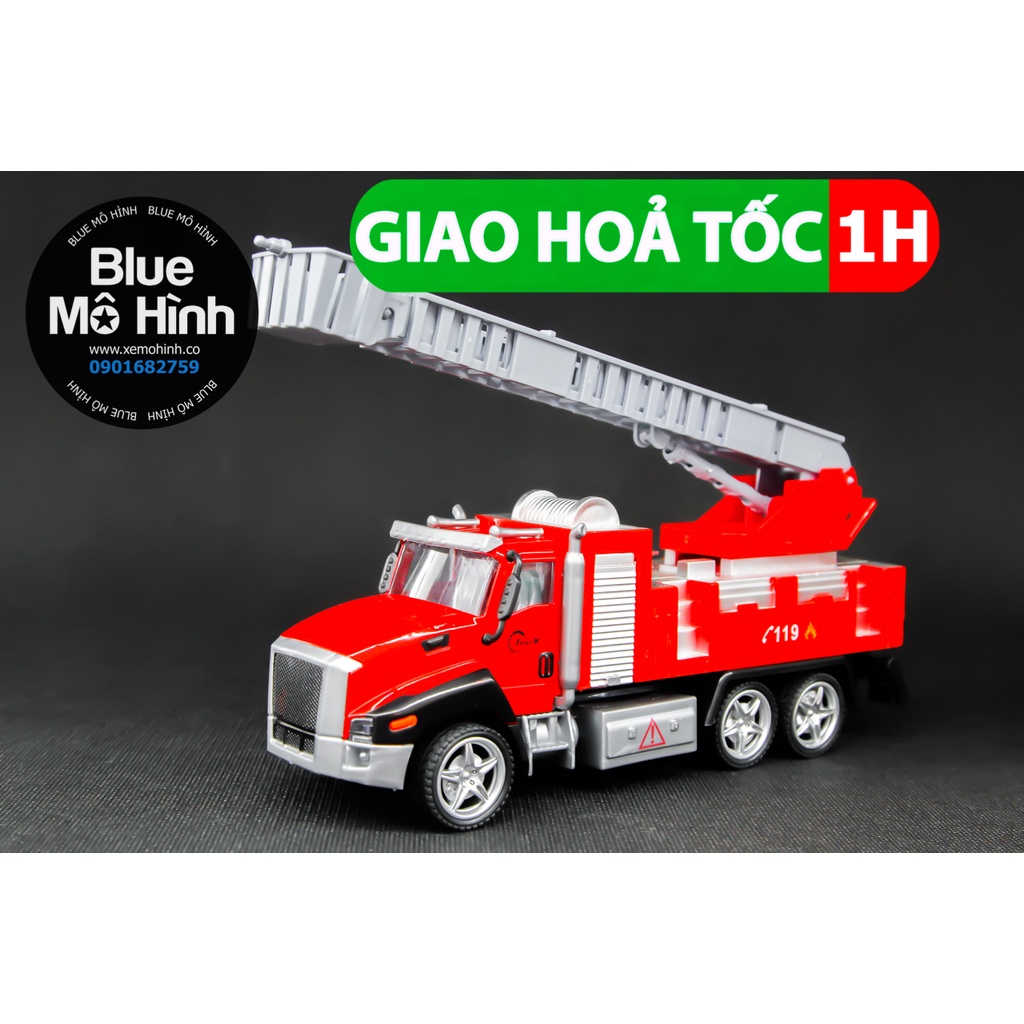 Xe mô hình cứu hoả đầu xe bằng kim loại