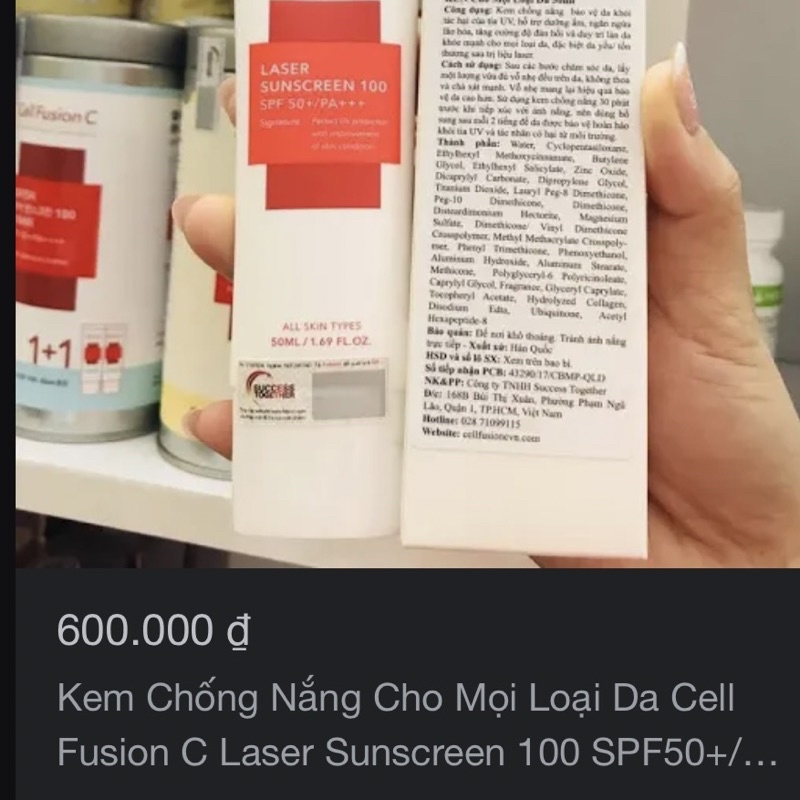Kem chống nắng phổ rộng Cell Fusion C SPF 50/ PA++++ Hàn Quốc