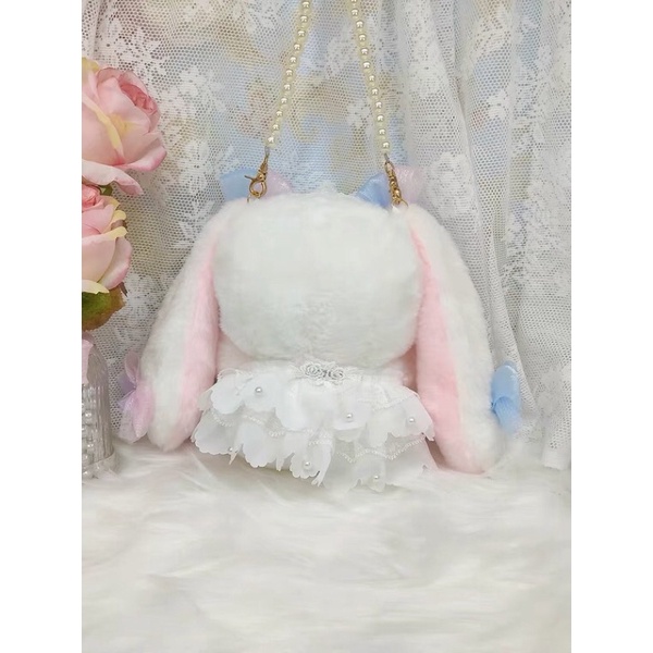 YASAS0165-Túi xách lolita messenger mắt ánh nhũ bông tuyết