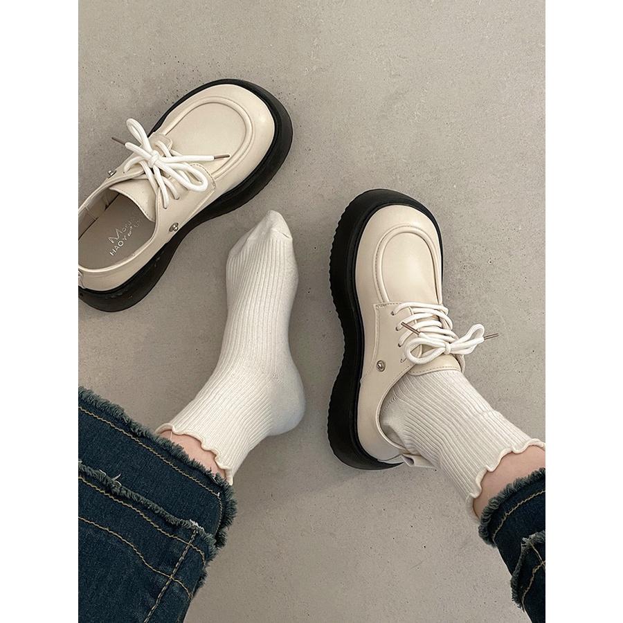 Giày Mary Jane da mềm đế bằng đi hai kiểu