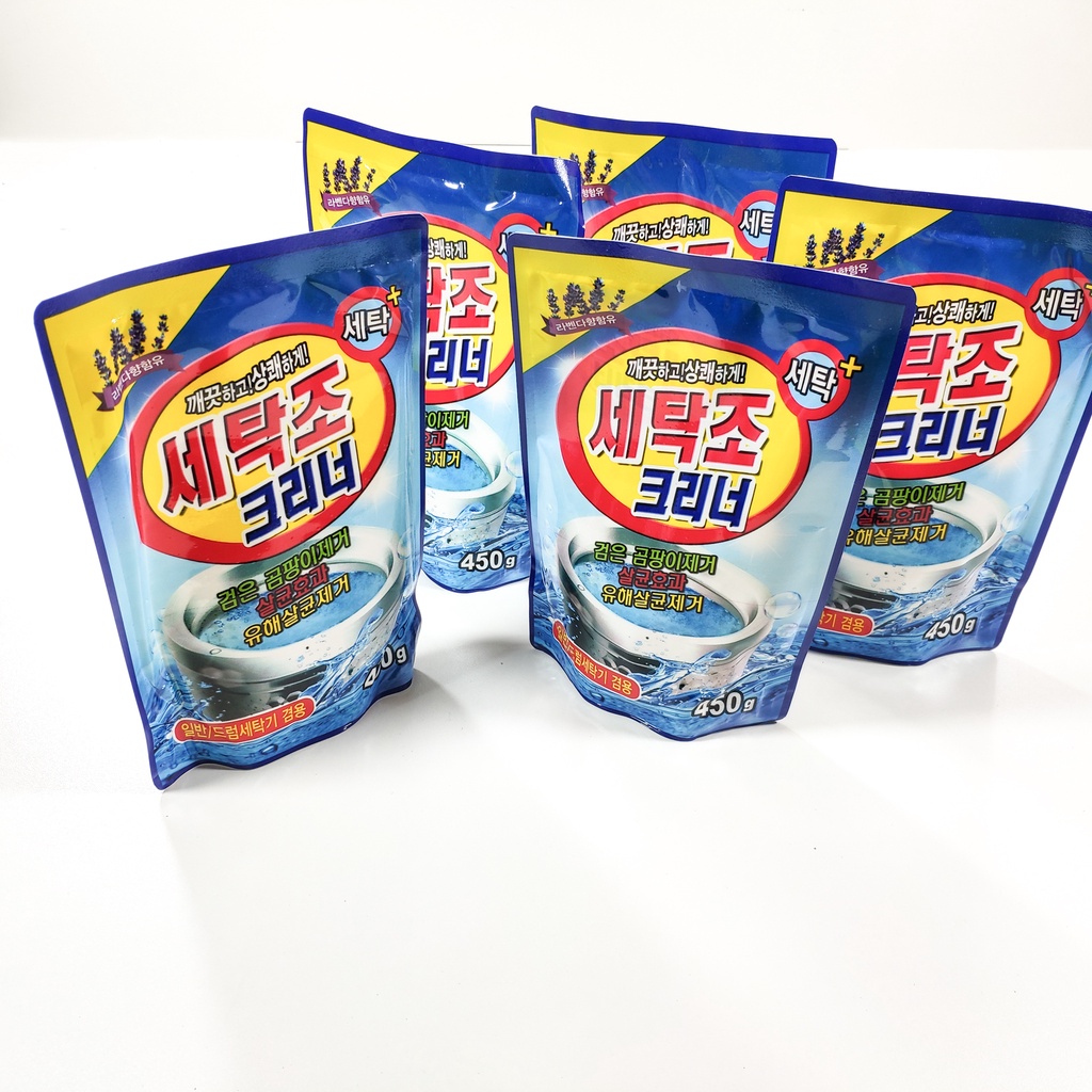 Bột vệ sinh máy giặt - tẩy lồng máy giặt - viên tẩy máy giặt cửa trước cửa ngang Hàn Quốc - 450g