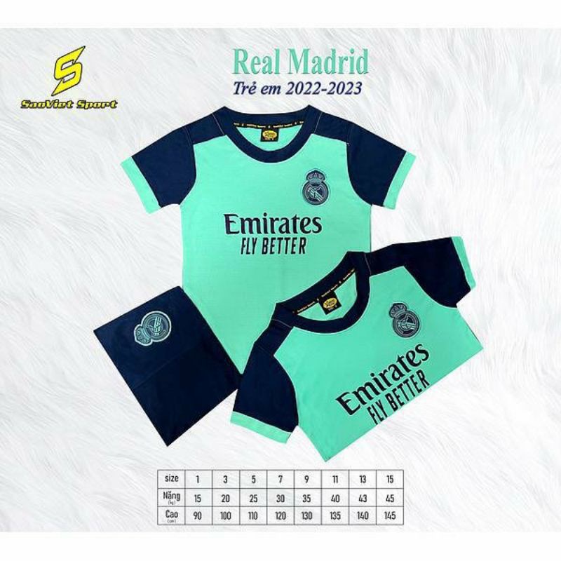 Bộ đồ đá banh trẻ em, áo đá banh trẻ em thoáng mát, thấm hút mồ hôi, có size cho bé từ 10kg-40kg. in tên số lên áo