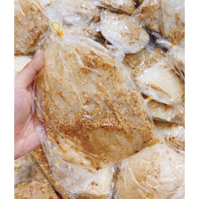 Bánh tráng  Mỏng dẻo xì ke muối tỏi vàng siêu Cay loại ngon  túi lớn 55g