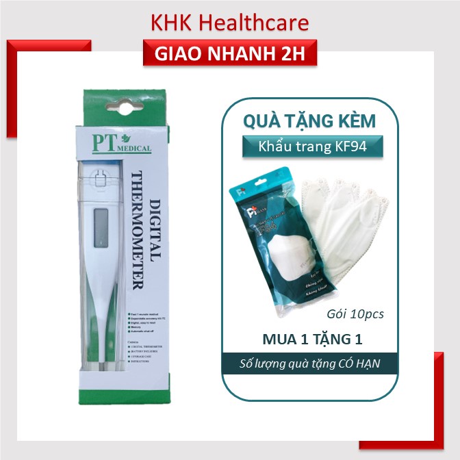 Nhiệt kế điện tử PT MEDICAL đo nhanh, độ chính xác cao - sản phẩm chín