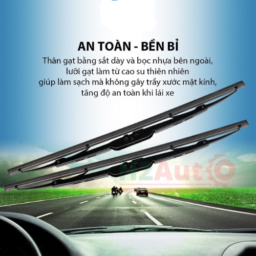 Gạt Mưa Ô Tô GM06 Thanh Gạt Mưa Khung Xương Sắt Chổi Gạt Mưa Có Lưỡi Gạt Mưa Cao Cấp Siêu Sạch Siêu Bền