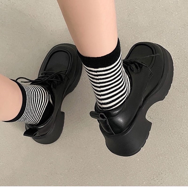 GIÀY OXFORD MŨI VUÔNG BUỘC DÂY ĐẾ 5CM-MOZZY SHOES