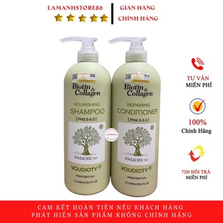 Dầu gội Biotin Collagen VOUDIOTY Siêu phục hồi tóc mềm mượt, hương thơm dễ chịu  Cặp gội xae SIZE: 500ML - 1000ml