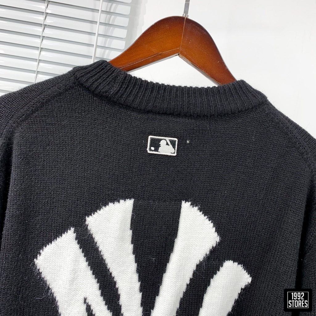 Hàng 1 : 1  Áo Nỉ Sweatshirt Len Dài Tay M.L.B NY  Monogram Nam Nữ - Chất len cực dày